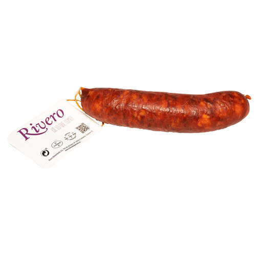 Chorizo ahumado en barra, elaborado sin gluten y sin lactosa RIVERO 150 g.