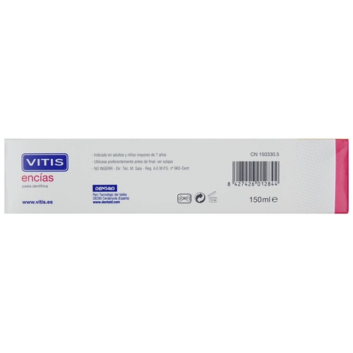 VITIS Dentífrico con flúor especial para encías sensibles VITIS 150 ml.