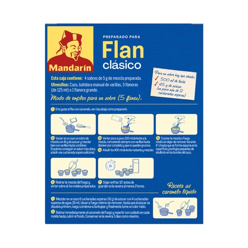 MANDARÍN Clásico Flan en polvo  20 g.