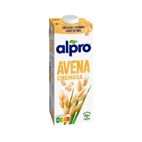 ALPRO Bebida de avena cremosa, 100% vegetal, sin azúcares añadidos 1 l.