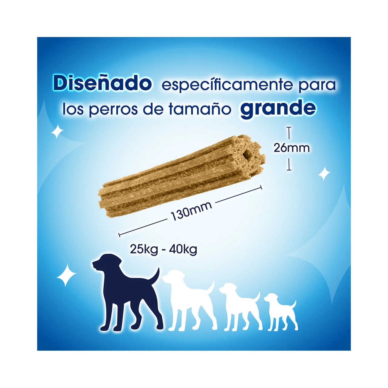 PURINA DENTALIFE Snacks dental para perros de raza grande, 4 uds. 142 g.