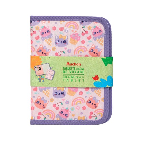 Pizarra blanca con funda, 5 rotuladores y borrador. ALCAMPO