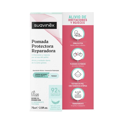 SUAVINEX Pomada protectora y reparadora de la zona del pañal 75 ml.
