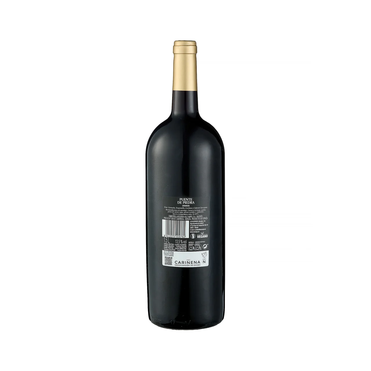 PUENTE DE PIEDRA  Vino tinto crianza con D.O. Cariñena Magnum 1,5 l.