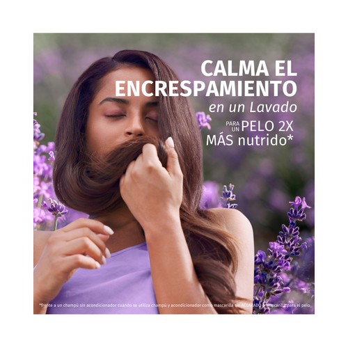 HERBAL ESSENCES Champú anti-encrespamiento con aroma a lavanda, para cabellos encrespados 350 ml.