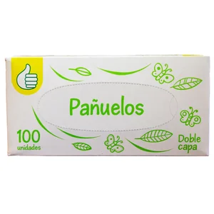 PRODUCTO ALCAMPO Tissues de celulosa faciales PRODUCTO ALCAMPO paquete de 100 uds.