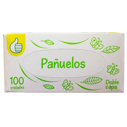 Tissues de celulosa faciales PRODUCTO ALCAMPO paquete de 100 uds.
