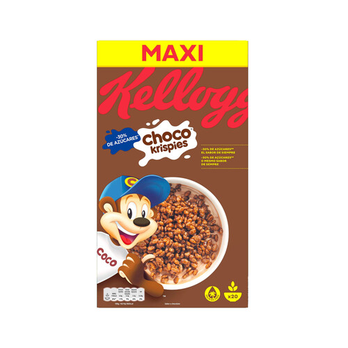 KELLOGG'S Cereales de arroz tostado con sabor a chocolate KELLOGG´S Choco Krispies 600 g.