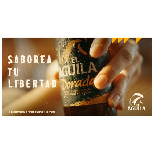EL ÁGUILA DORADA Cerveza lata 33 cl.