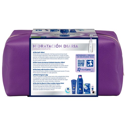 NIVEA Hidratación diaria Neceser con productos para la higiene y el cuidado femenino.