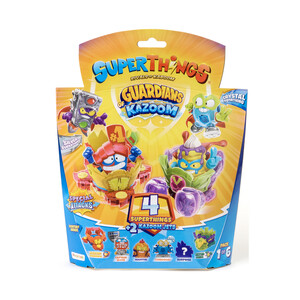 Pack de 4 figuras y 2 jet SUPERTHINGS.