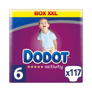 Imagen de  DODOT Activity Pañales talla 6, para niños de más de 13 kilogramos 117 uds