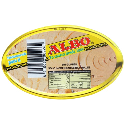 ALBO Bonito del norte en aceite de oliva lata de 82 g.