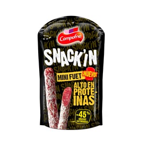 Imagen de CAMPOFRÍO Snack´in Mini fuet snack con alto contenido en proteína 50 g 