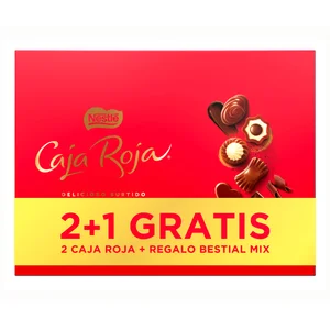 NESTLÉ Bombón caja roja + bestial 2 x 198 gr + 1 gratis 192 gr.