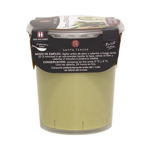 SANTA TERESA Crema de espárragos, lista para calentar y comer 400 g.