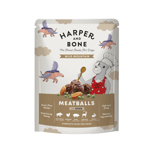 HARPER & BONE Sabores de caza Alimentación húmeda de carne para perro 300 g.