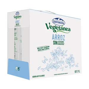 CENTRAL LECHERA ASTURIANA Bebida de arroz sin azúcares añadidos  Vegetánea 6 x 1 l.