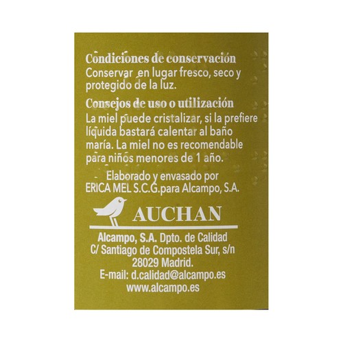 ALCAMPO CULTIVAMOS LO BUENO Miel de Galicia IGP bosque 500gr