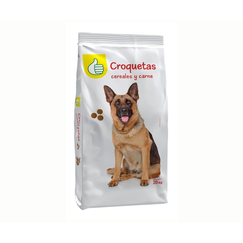 PRODUCTO ECONÓMICO ALCAMPO Comida para perro a base de croquetas de carne y cereales 20 kg.