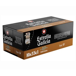 ESTRELLA GALICIA Cerveza tostada sin alcohol 0.0 % 10 uds 33 cl.