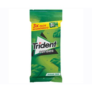 TRIDENT Chicles tableta de menta Rainforest Senses, 3 uds. 69 g.