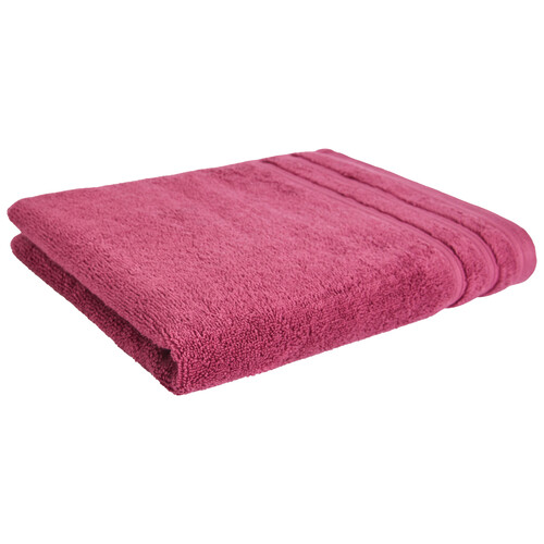Toalla de lavabo 100% algodón color rosa, densidad de 500g/m², ACTUEL.