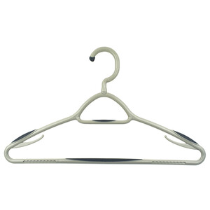 Imagen de Set de 3 perchas fabricadas en plástico, color gris mar o gris antracita, ACTUEL.