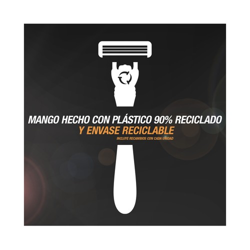 BIC Hybrid 5 flex Recambio de cuchillas de 5 hojas para maquinillas de afeitar 4 uds.