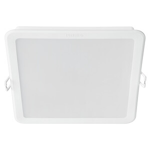 Imagen de Downlight empotrable cuadrado 17W,  16,5cm, luz neutra 4000K, PHILIPS, color blanco.