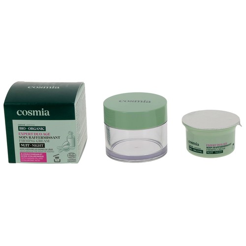 COSMIA Bio expert duo age Crema facial de noche con acción reafirmante, con aceite de argán y ácido Hialurónico 50 ml.