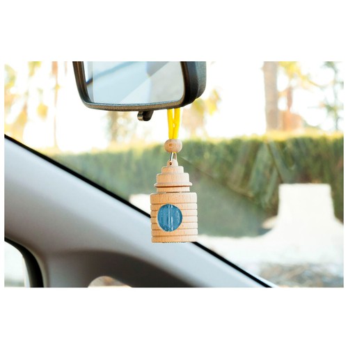 PARADISE SCENTS Ambientador para Coche con perfumador de madera para colgar con olor a vainilla.