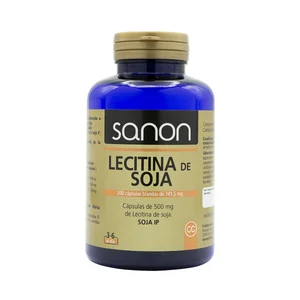 SANON Lecitina de soja 200 cápsulas blandas.