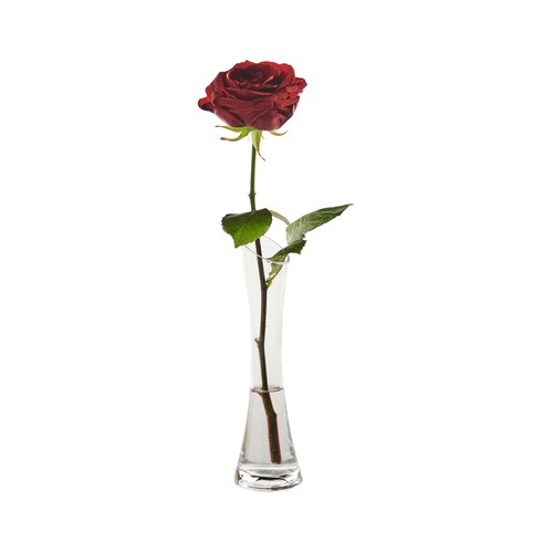 Jarrón de vidrio flor de 18 centímetros, ACTUEL.
