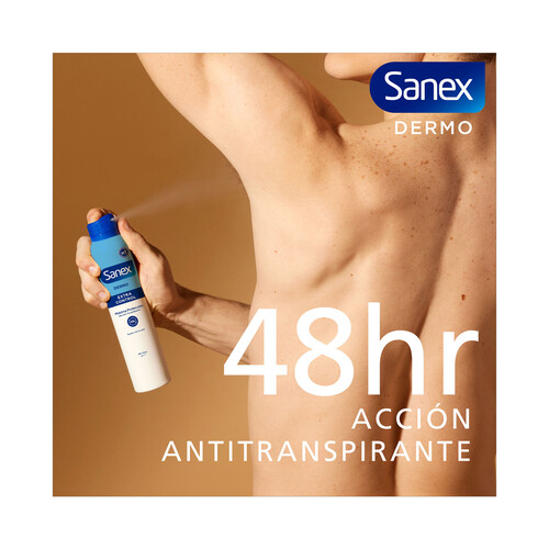 SANEX Dermo extra control Desodorante en spray para mujer con protección antitranspirante y anti-manchas  200 ml.