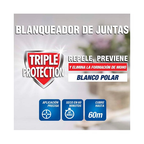 Rotulador blanqueador de juntas resistente al moho, PATTEX, 7ml.