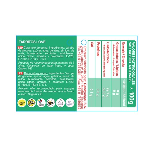MIGUELAÑEZ Caramelos de goma Love tarrito 100 gr.