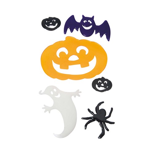 Pegatinas 1 set vinilo, decorativas de Halloween. RUBIES