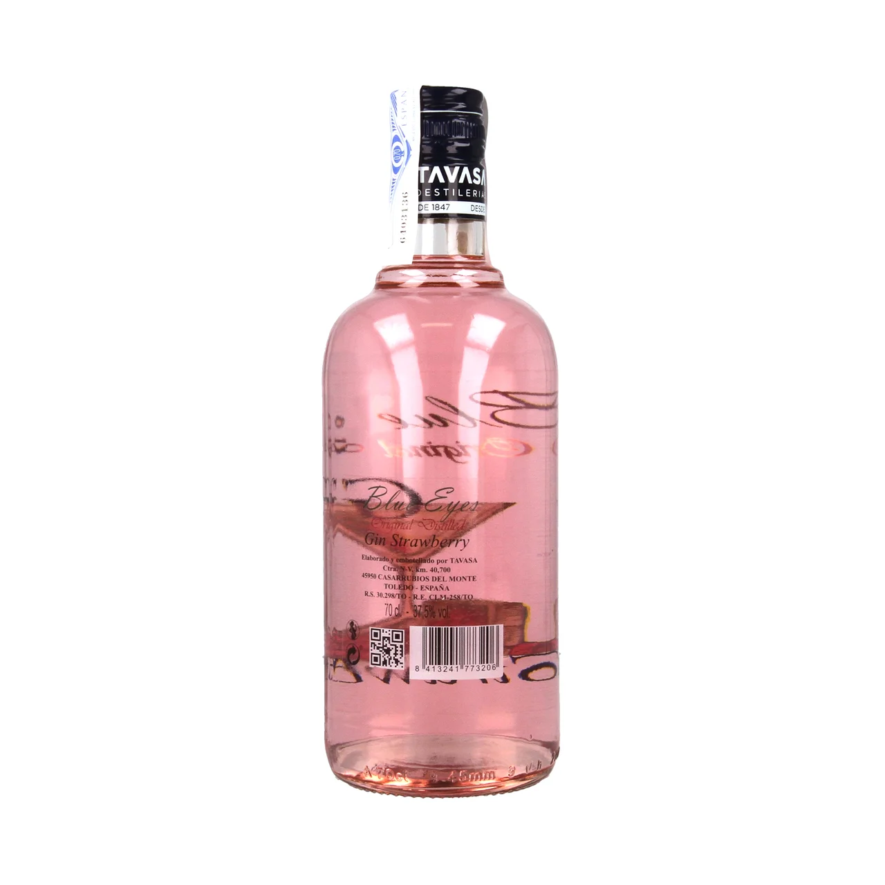 Ginebra con fresas botella 70 cl.