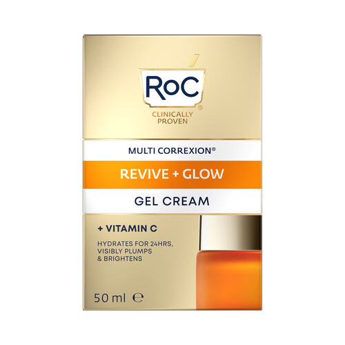 ROC Crema en gel con acción revitalizante e iluminadora RÓC Revie + glow 50 ml.