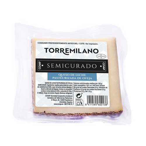 COVAP Queso de oveja semicurado, cuña.