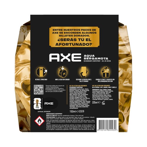 AXE Fifa 2026 Estuche con desodorante en spray (150 ml) y gel de ducha (225 ml).
