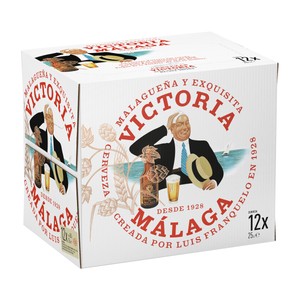 Cerveza pack de 12 botellas de 25 cl.
