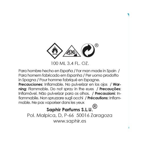 JAZZ Eau de toilette para hombre con vaporizador en spray JAZZ Aromatic 100 ml.