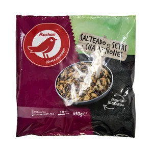 AUCHAN Salteado de setas y champiñones seleccionados 450 g. Producto Alcampo