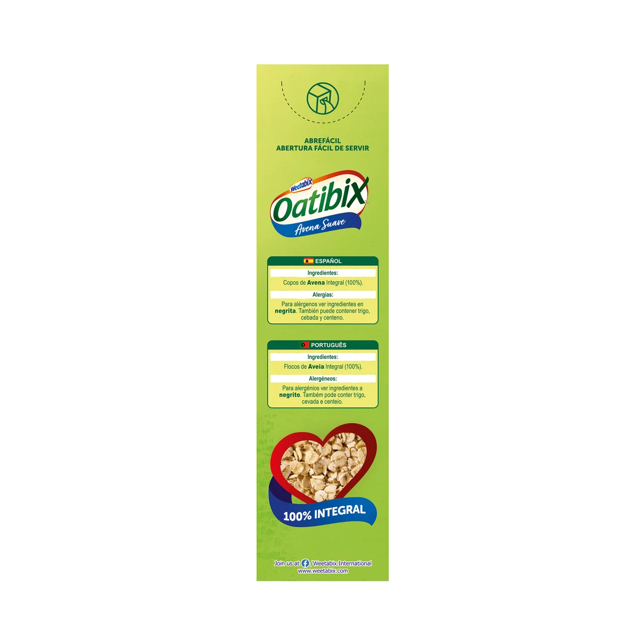 OATIBIX WEETABIX Cereales de fibra con copos de avena suaves 500 g.