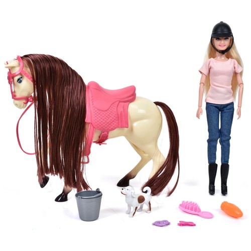 Conjunto Style Story Muñeca y Caballo con accesorios, 9 Piezas +3 Años ONE, TWO FUN