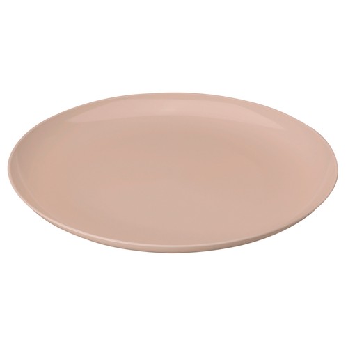 Plato postre de plástico reutilizable de 21cm, color topo, ACTUEL