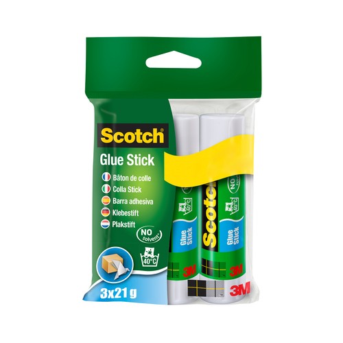 Lote de 3 barras adhesivas de 21 g y que no contienen disolventes SCOTCH.