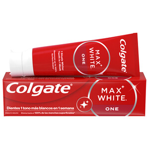 Imagen de COLGATE Max white one Pasta de dientes con flúor, acción blanqueante y sabor a menta 75 ml.